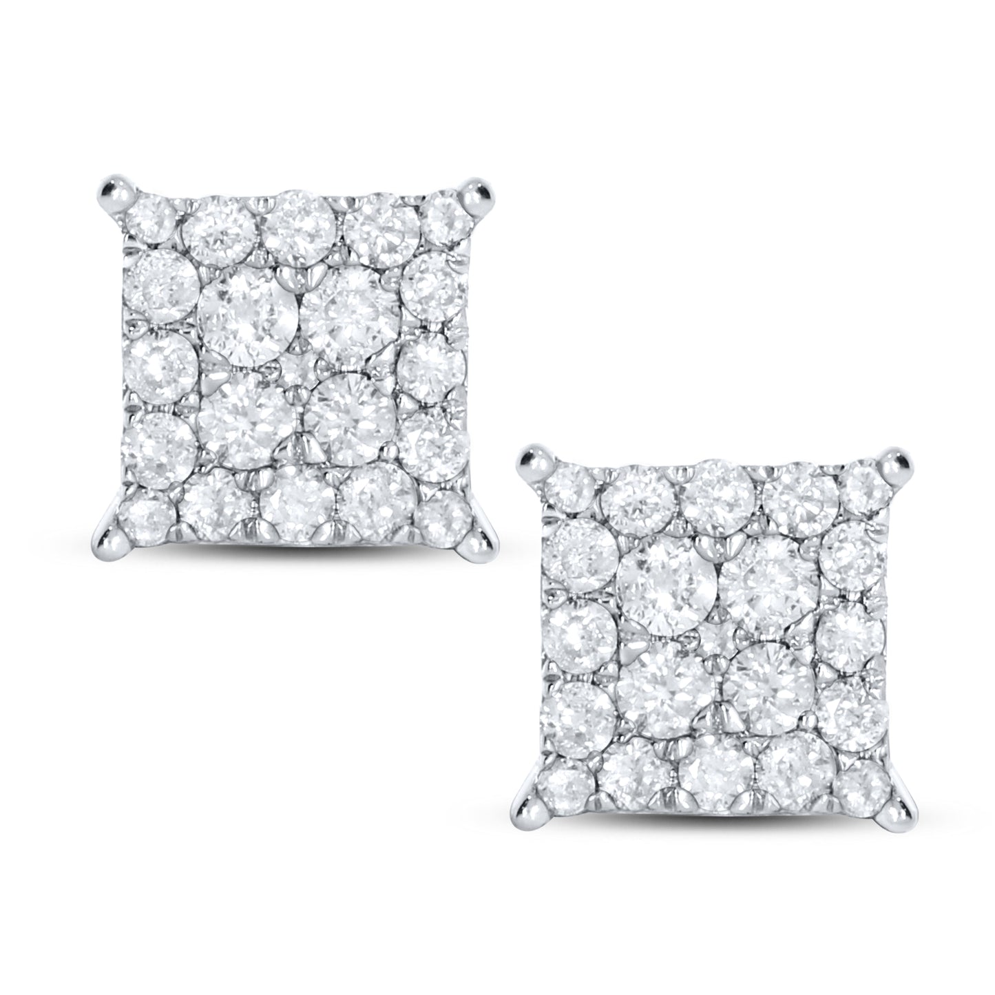 10kt White Gold 0.25 CTW Natural Diamond Earrings