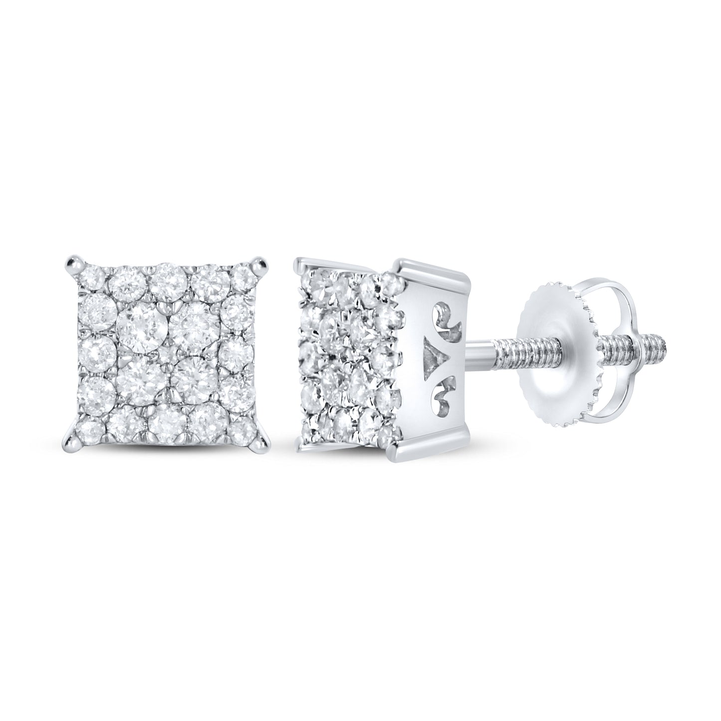 10kt White Gold 0.25 CTW Natural Diamond Earrings