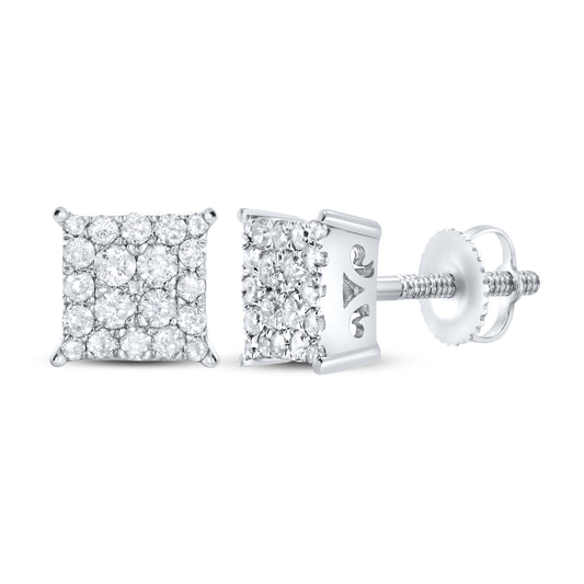 10kt White Gold 0.25 CTW Natural Diamond Earrings