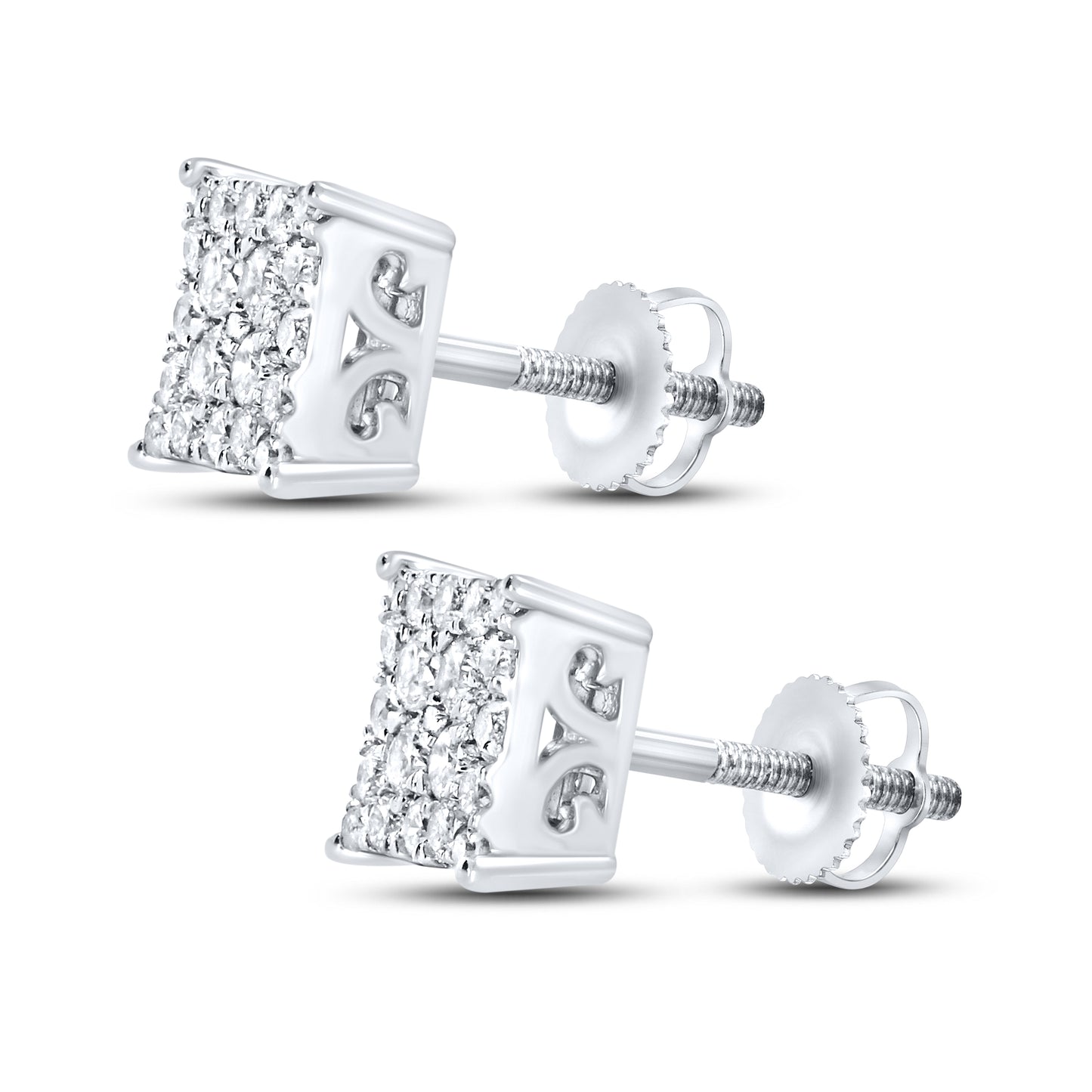 10kt white gold 0.49ctw Diamond Earrings