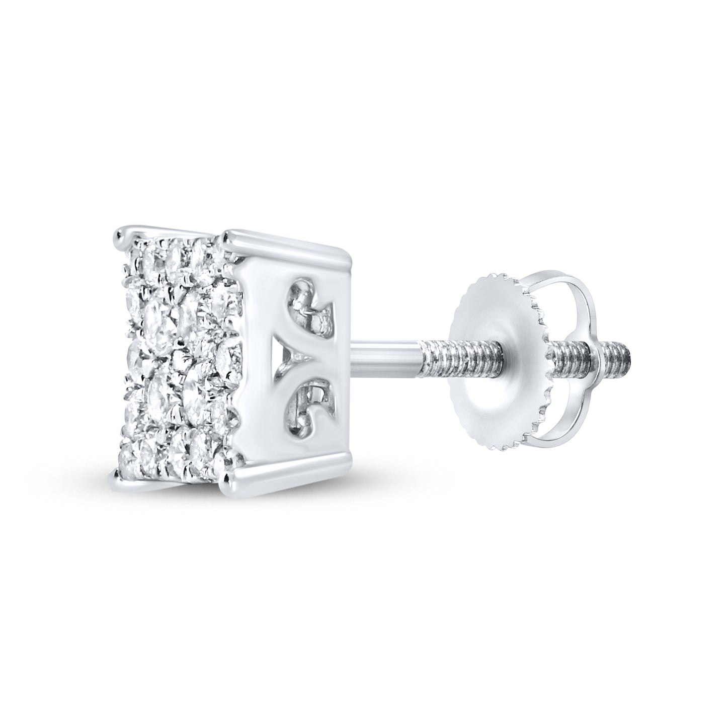 10kt white gold 0.49ctw Diamond Earrings
