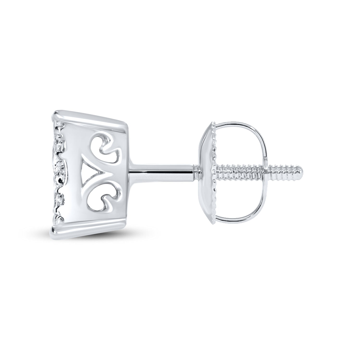 10kt white gold 0.49ctw Diamond Earrings