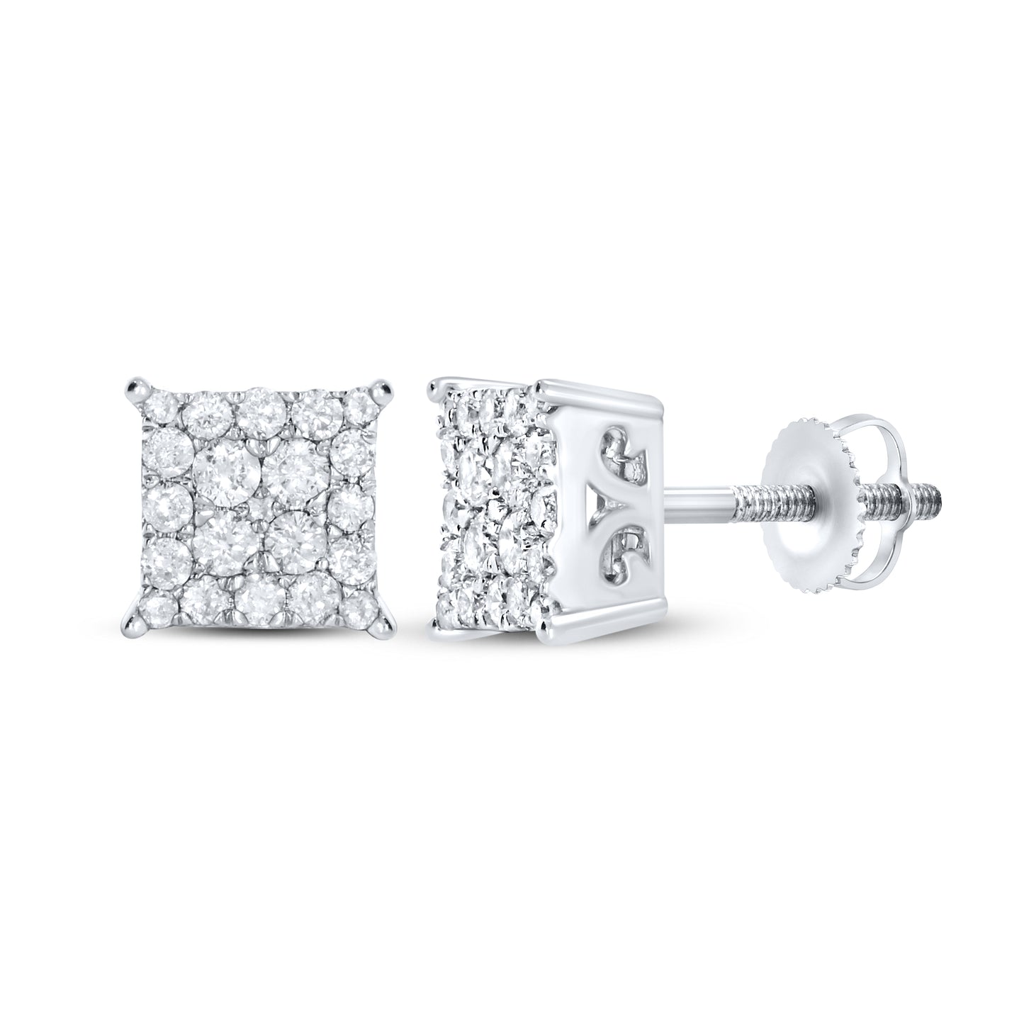10kt white gold 0.49ctw Diamond Earrings