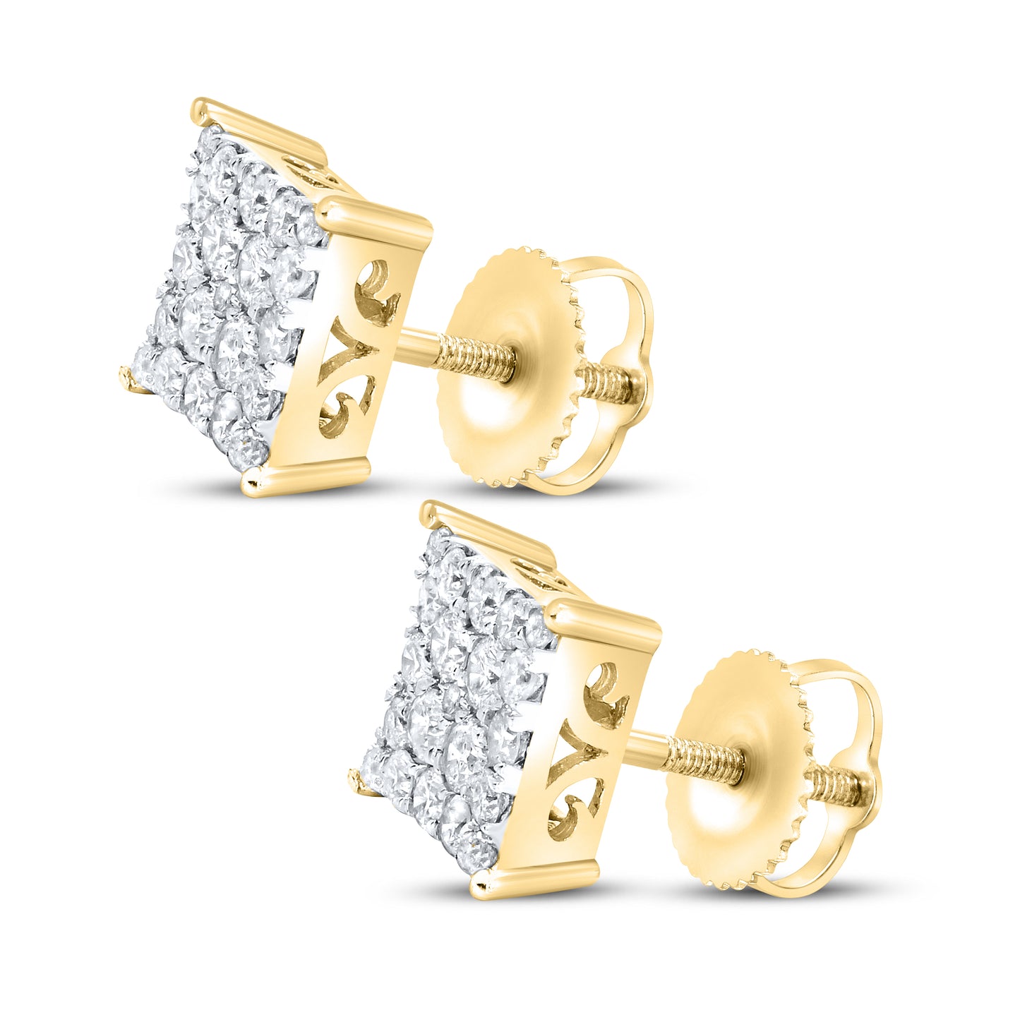 10kt Yellow Gold 0.72 CTW Natural Diamond Earrings