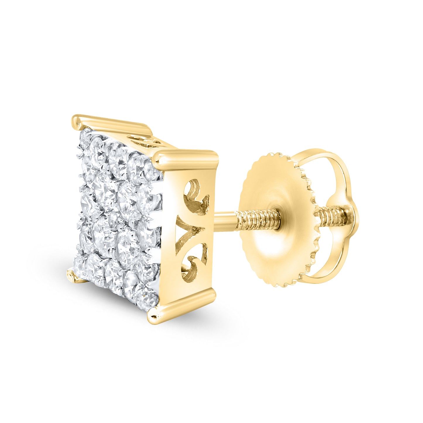 10kt Yellow Gold 0.72 CTW Natural Diamond Earrings