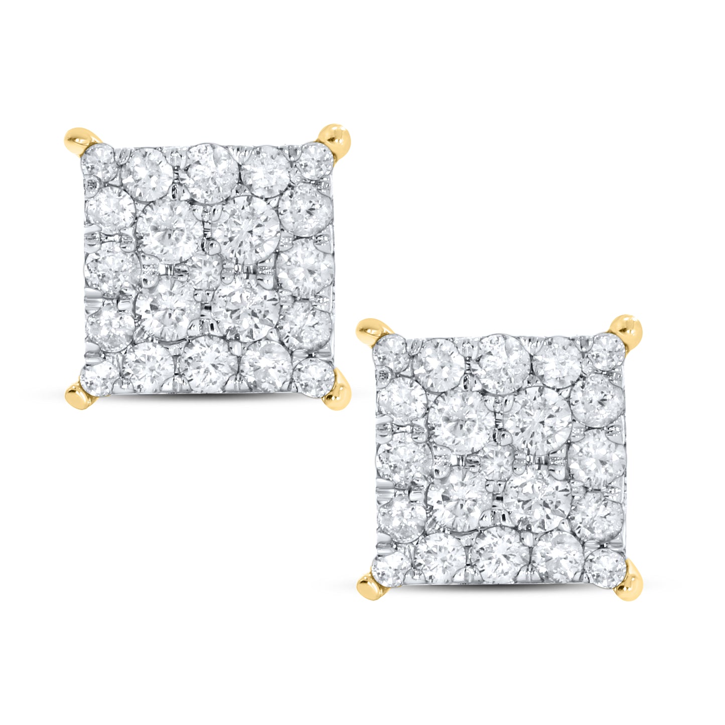 10kt Yellow Gold 0.72 CTW Natural Diamond Earrings