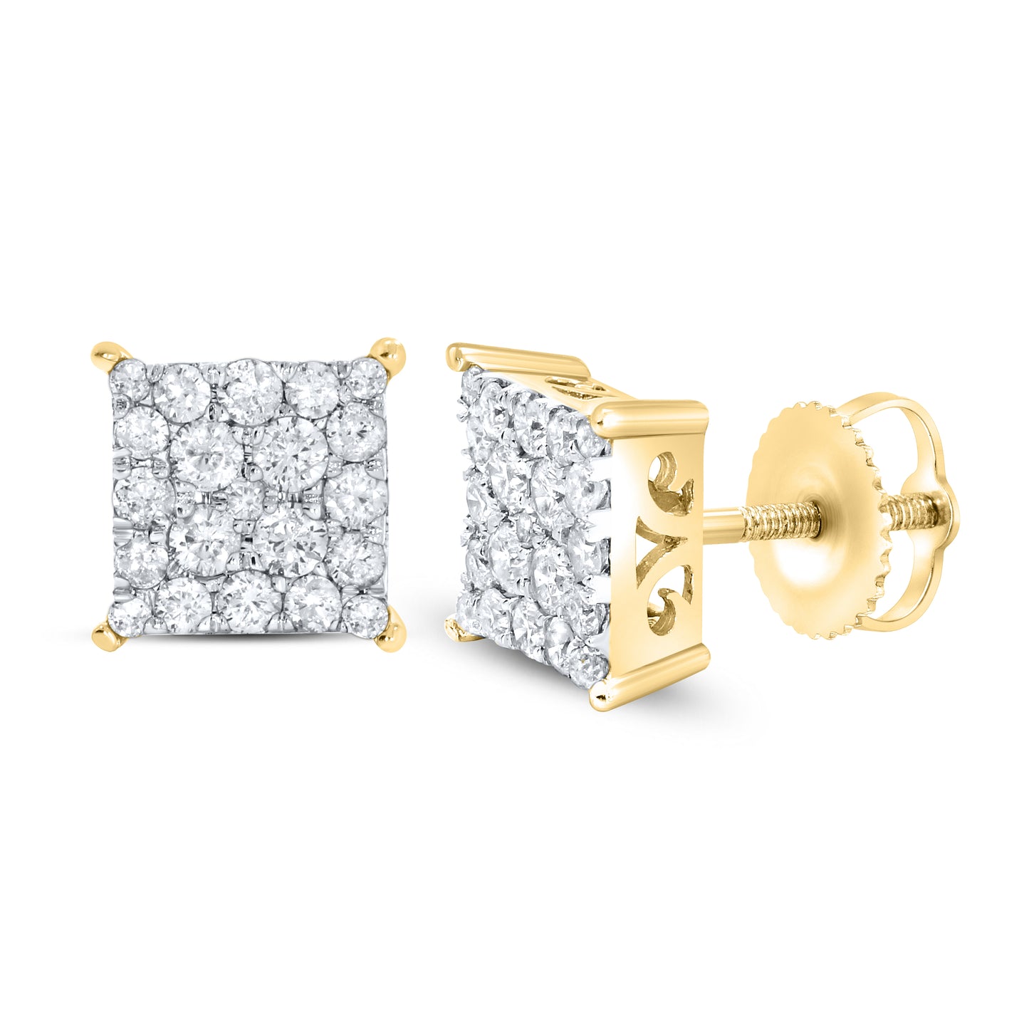 10kt Yellow Gold 0.72 CTW Natural Diamond Earrings