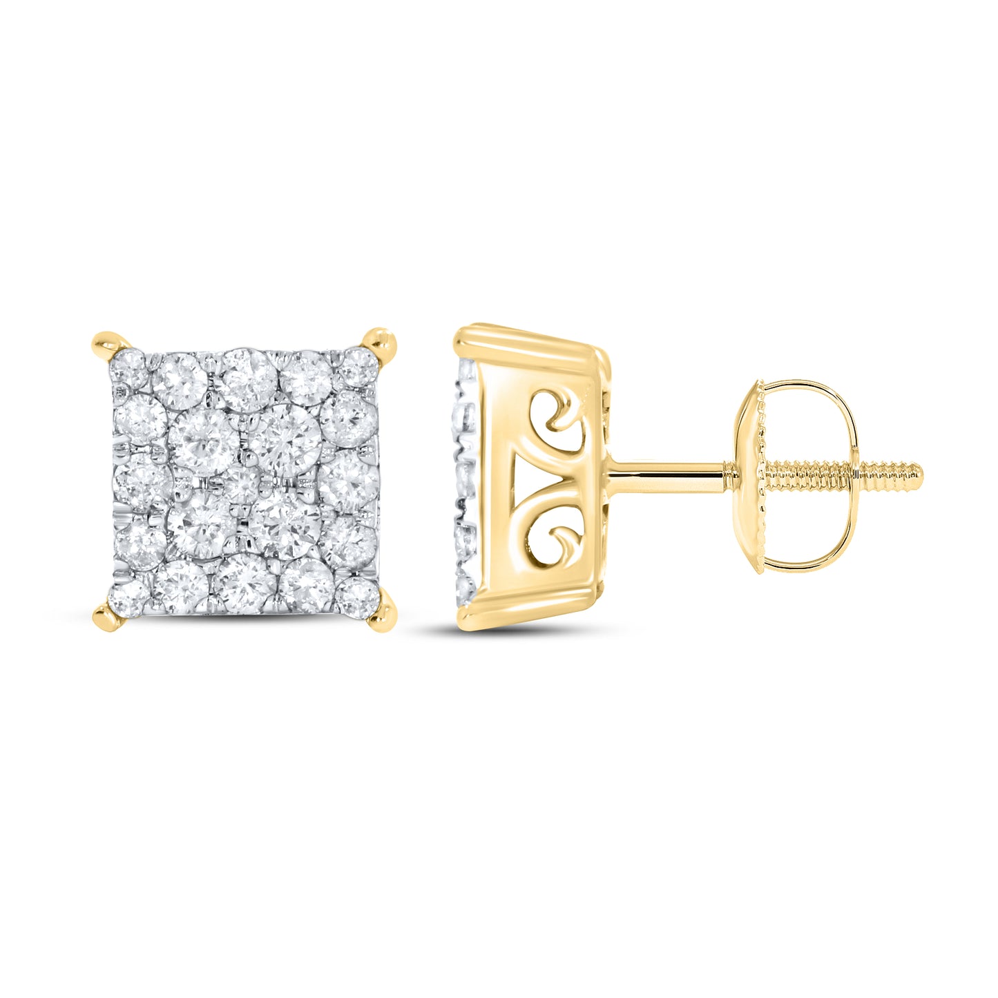 10kt Yellow Gold 0.72 CTW Natural Diamond Earrings