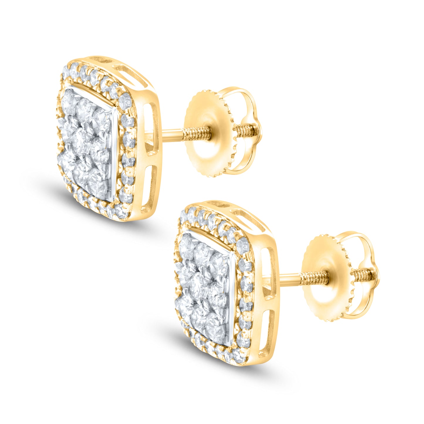 10kt Yellow Gold 0.94 CTW Natural Diamond Earrings