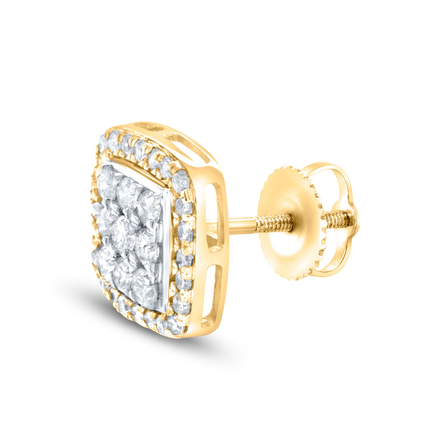10kt Yellow Gold 0.94 CTW Natural Diamond Earrings
