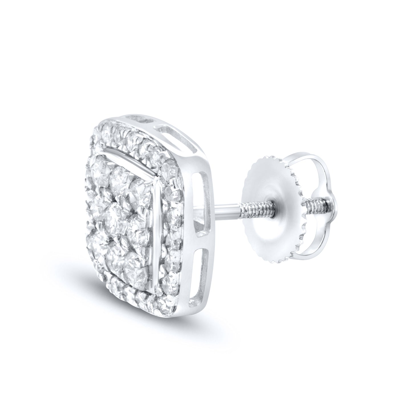 10kt white gold 0.98ctw  Diamond Earrings