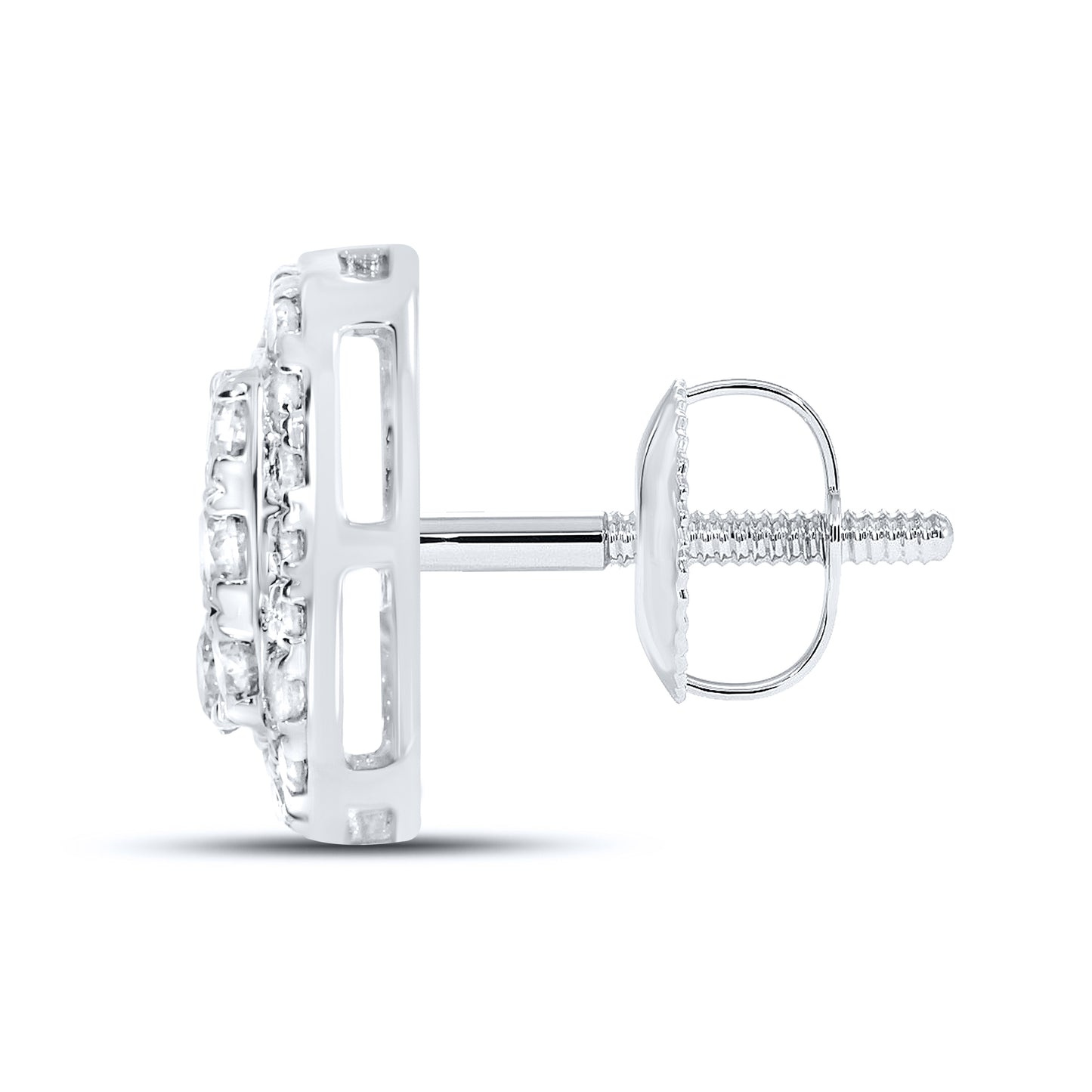 10kt white gold 0.98ctw  Diamond Earrings