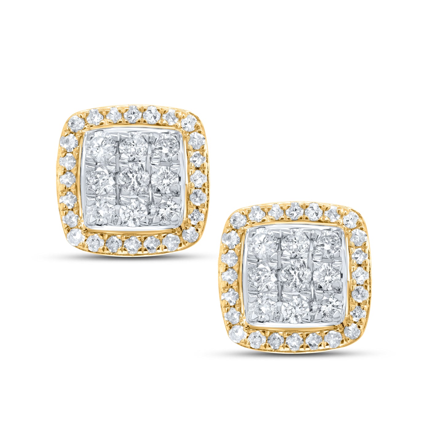 10kt Yellow Gold 0.94 CTW Natural Diamond Earrings