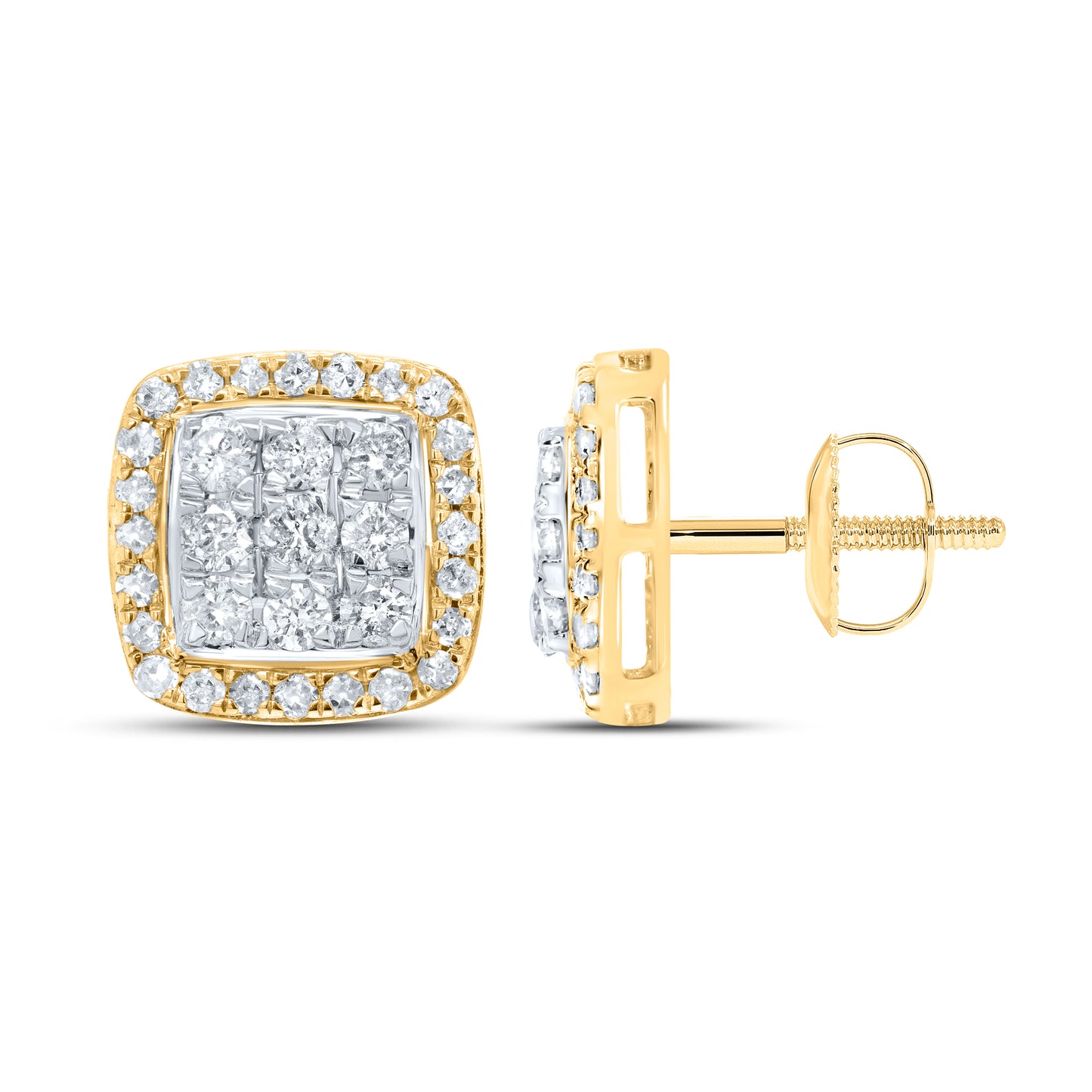 10kt Yellow Gold 0.94 CTW Natural Diamond Earrings
