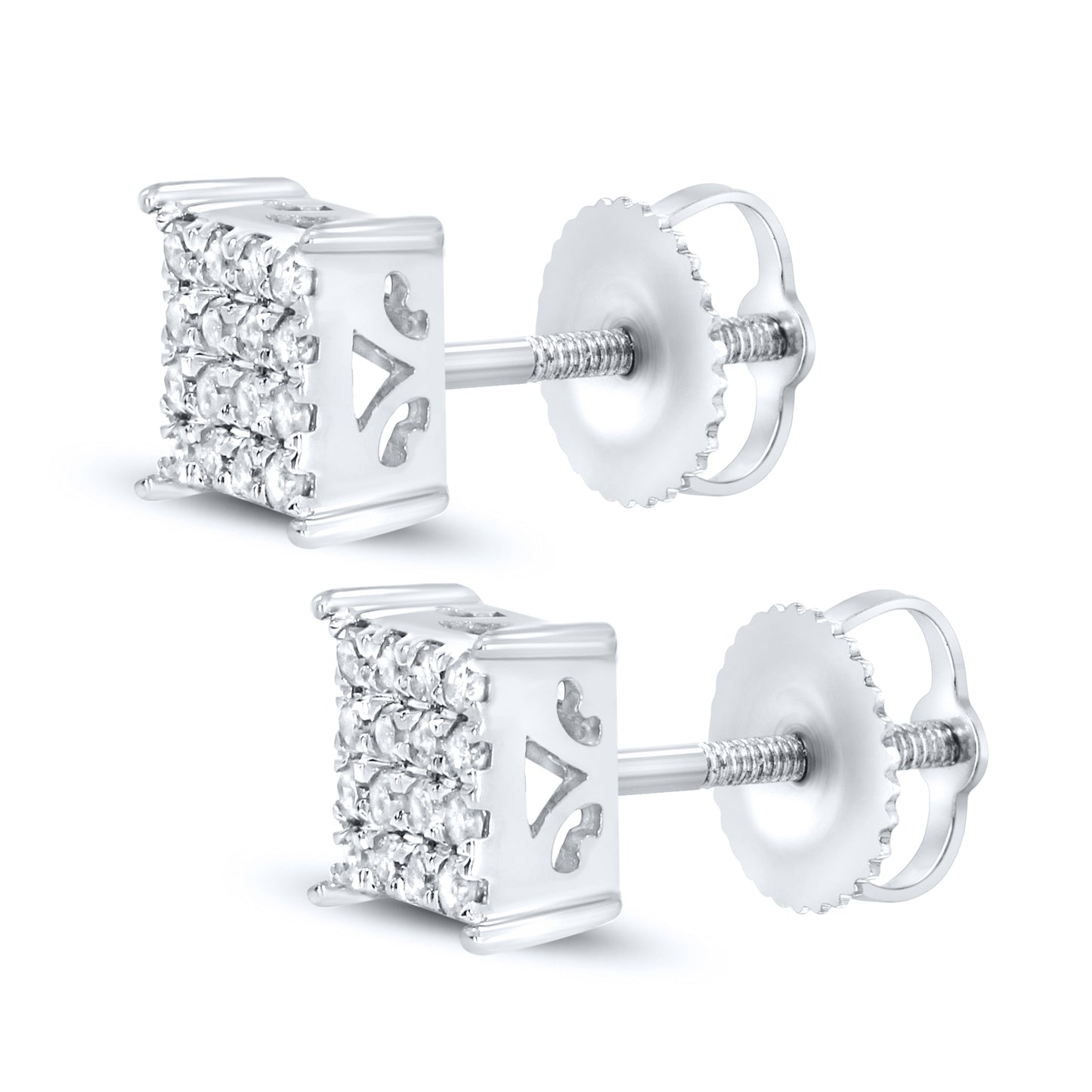 10kt White Gold 0.24 CTW Natural Diamond Earrings