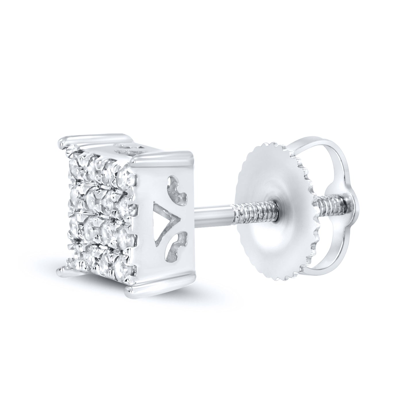 10kt White Gold 0.24 CTW Natural Diamond Earrings