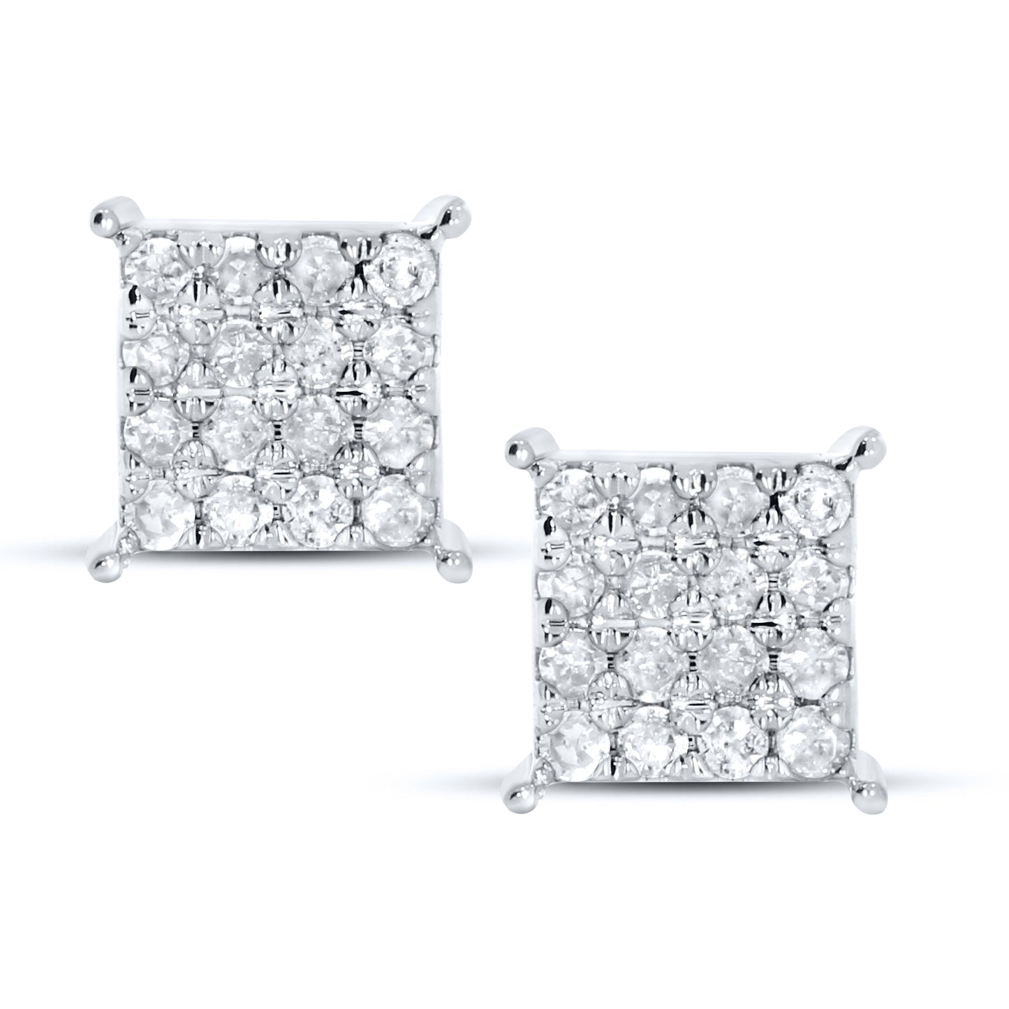 10kt White Gold 0.24 CTW Natural Diamond Earrings