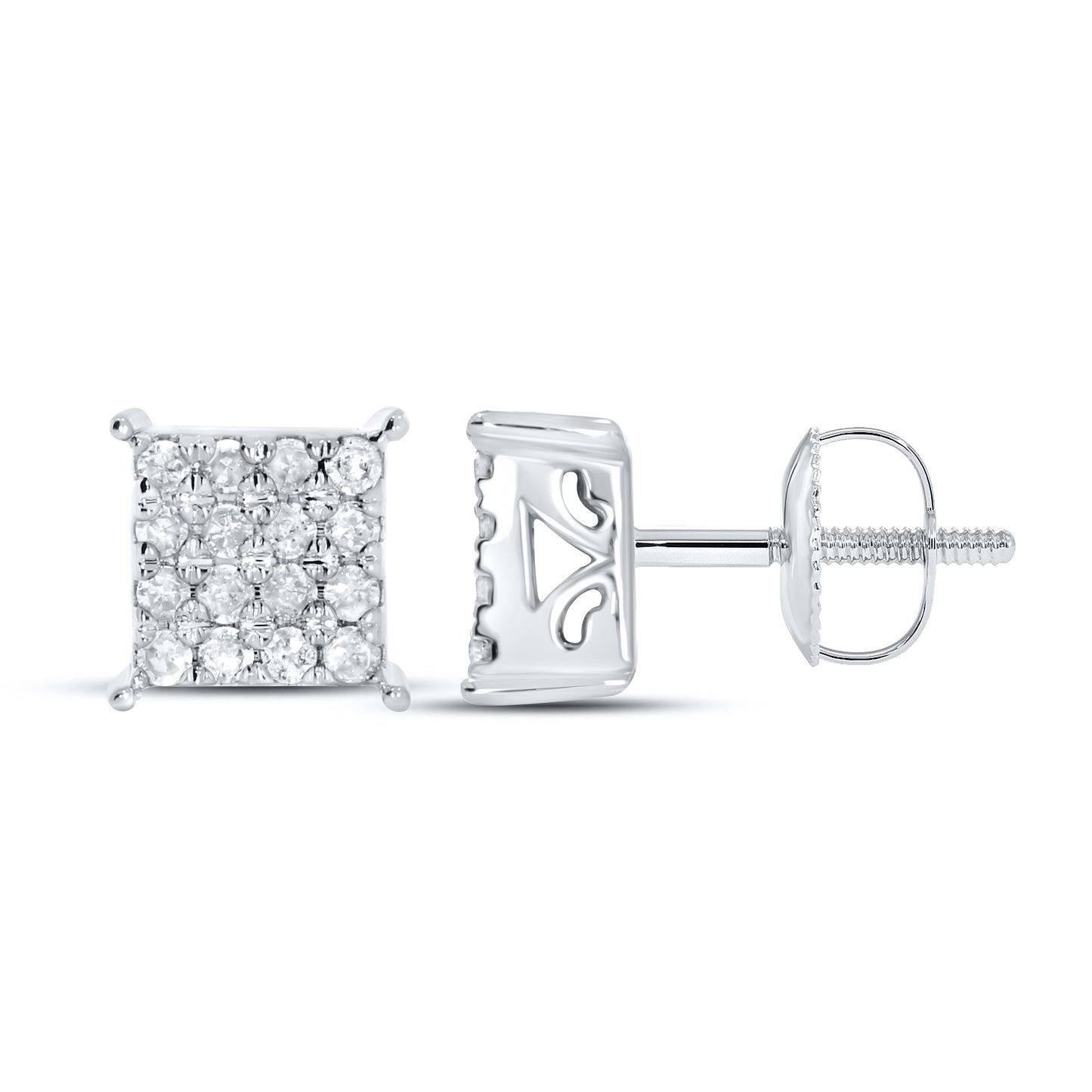 10kt White Gold 0.24 CTW Natural Diamond Earrings