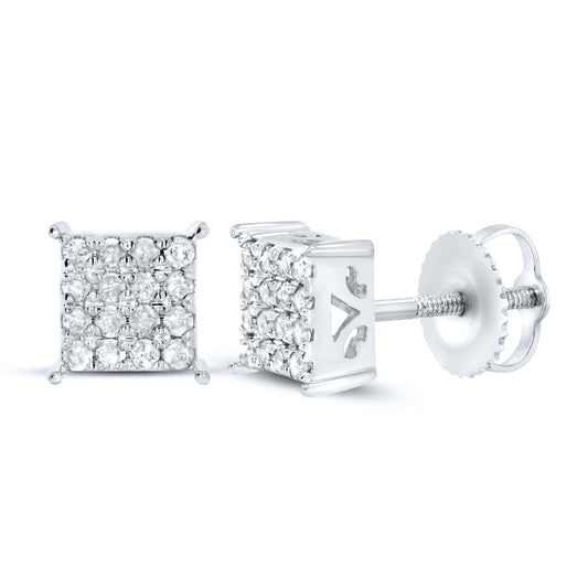 10kt White Gold 0.24 CTW Natural Diamond Earrings