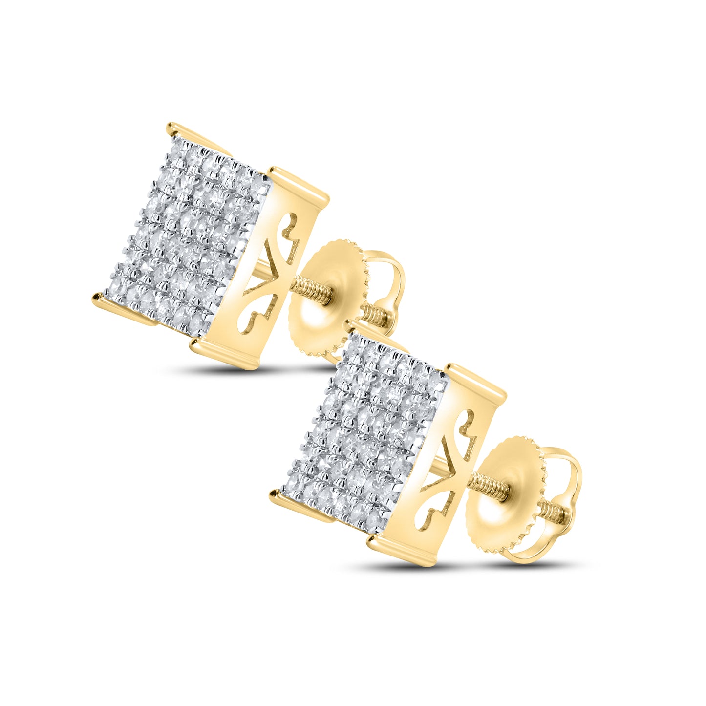 10kt Yellow Gold 0.53 CTW Natural Diamond Earrings