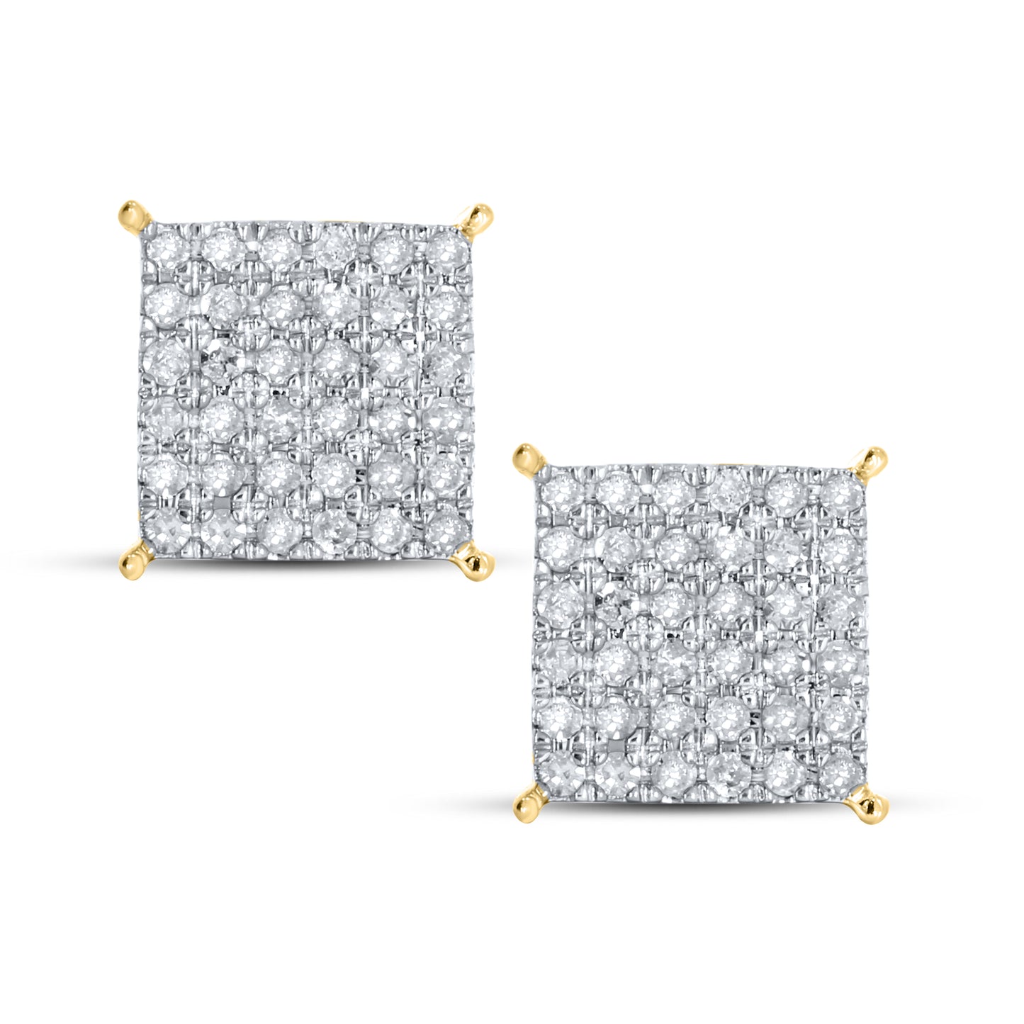 10kt Yellow Gold 0.53 CTW Natural Diamond Earrings