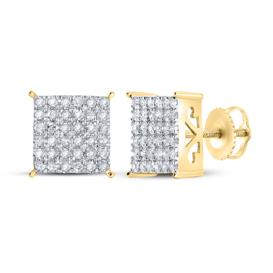 10kt Yellow Gold 0.53 CTW Natural Diamond Earrings