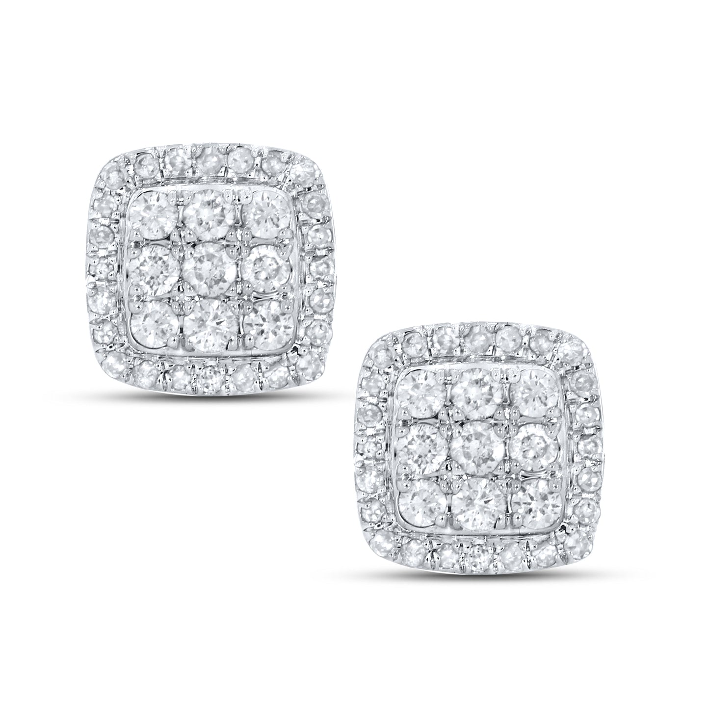 10kt white gold 0.47ctw  Diamond Earrings