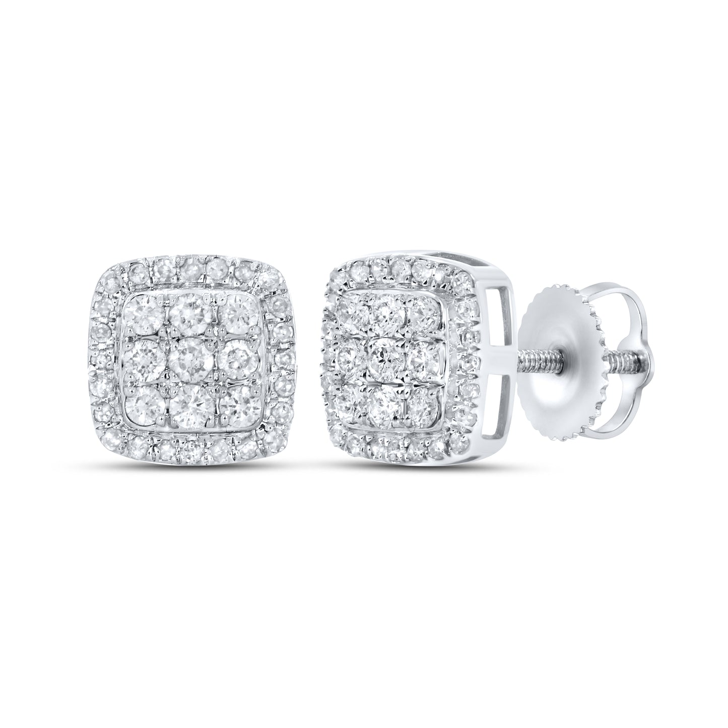 10kt white gold 0.47ctw  Diamond Earrings