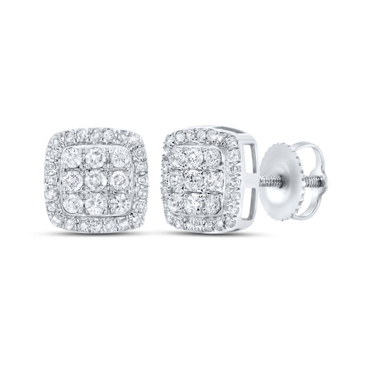 10kt white gold 0.47ctw  Diamond Earrings