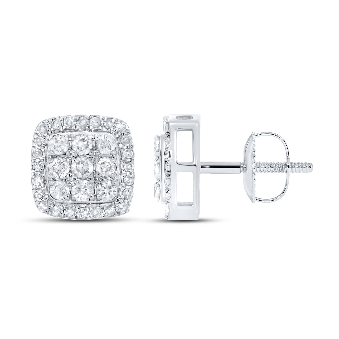 10kt white gold 0.47ctw  Diamond Earrings