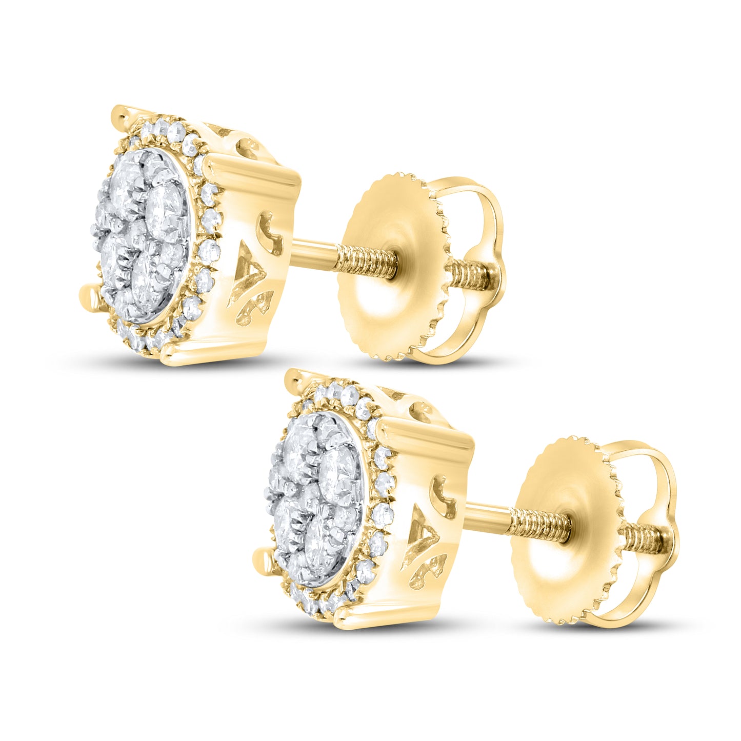10kt Yellow Gold 0.45 CTW Natural Diamond Earrings