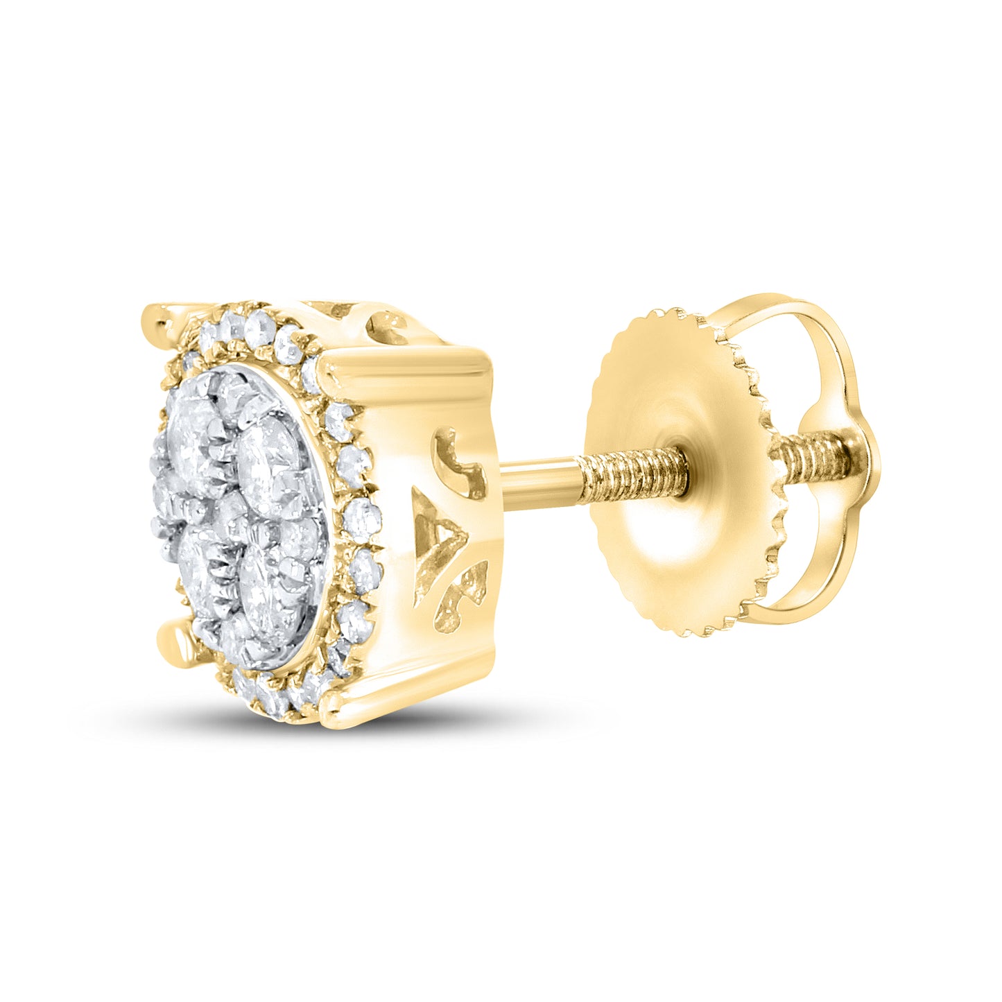 10kt Yellow Gold 0.45 CTW Natural Diamond Earrings