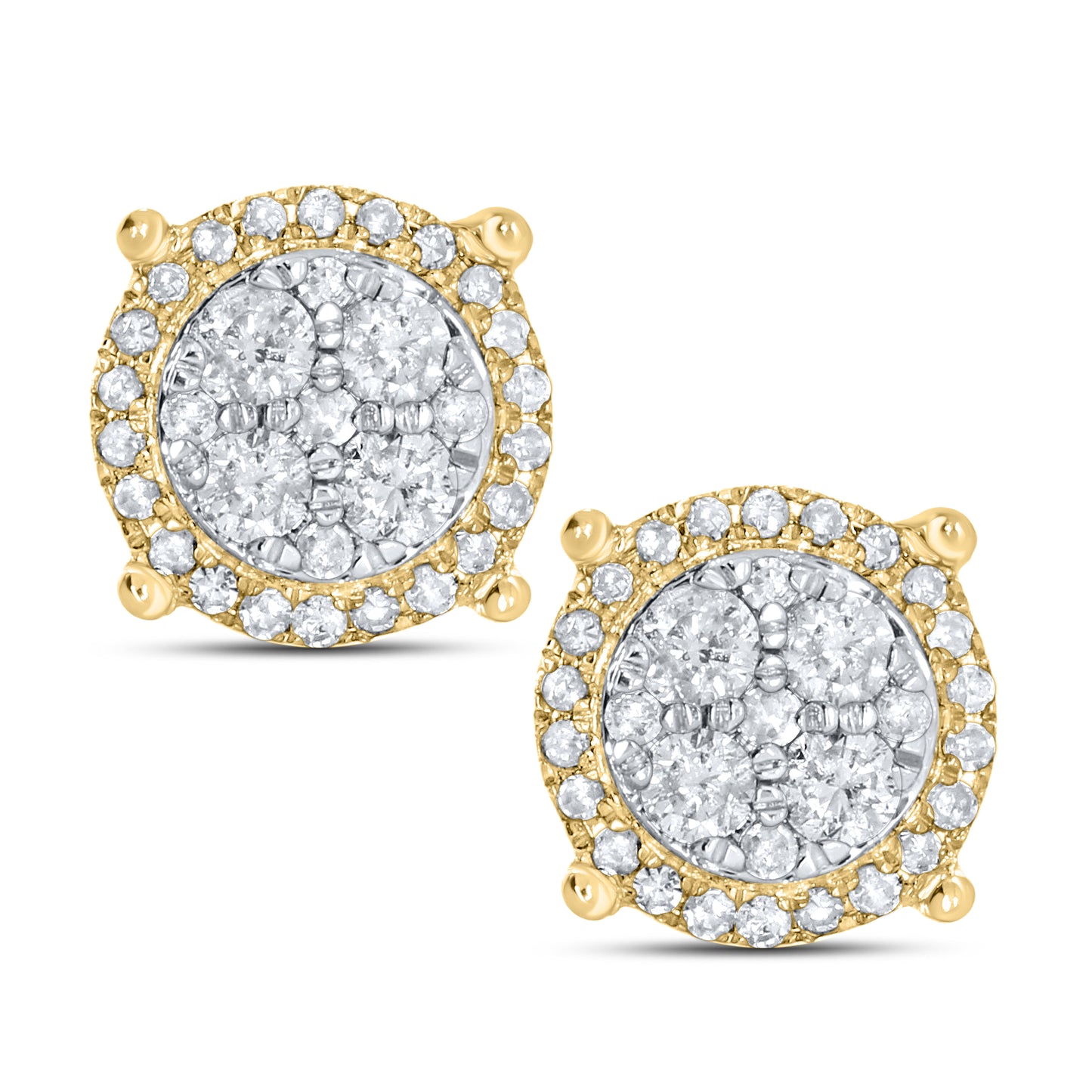 10kt Yellow Gold 0.45 CTW Natural Diamond Earrings