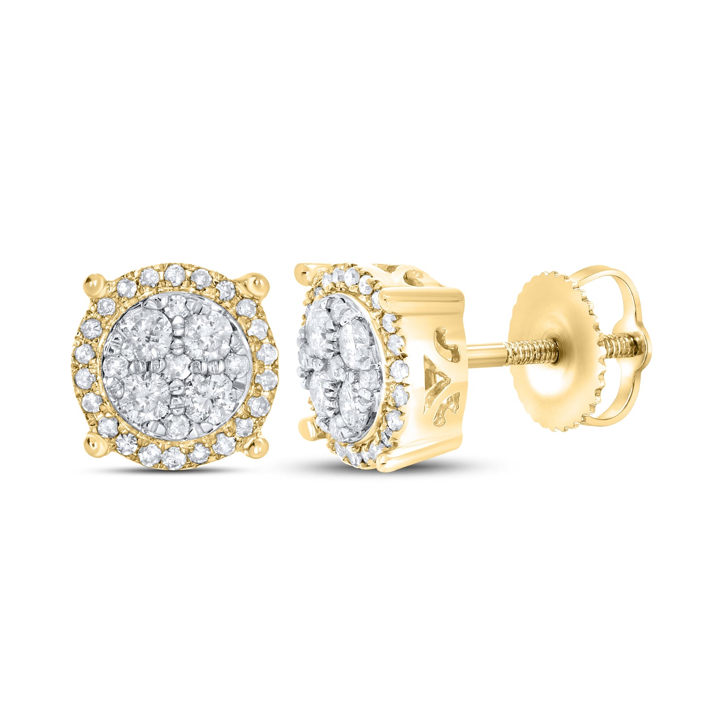 10kt Yellow Gold 0.45 CTW Natural Diamond Earrings