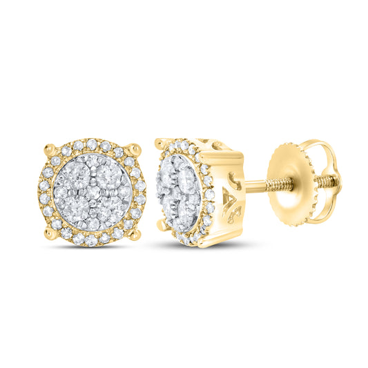 10kt Yellow Gold 0.45 CTW Natural Diamond Earrings