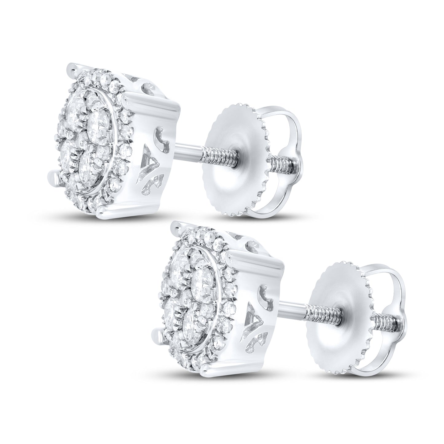 10kt white gold 0.43ctw Diamond Earrings