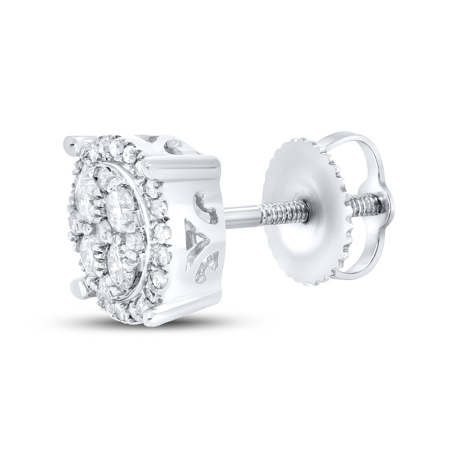 10kt white gold 0.43ctw Diamond Earrings