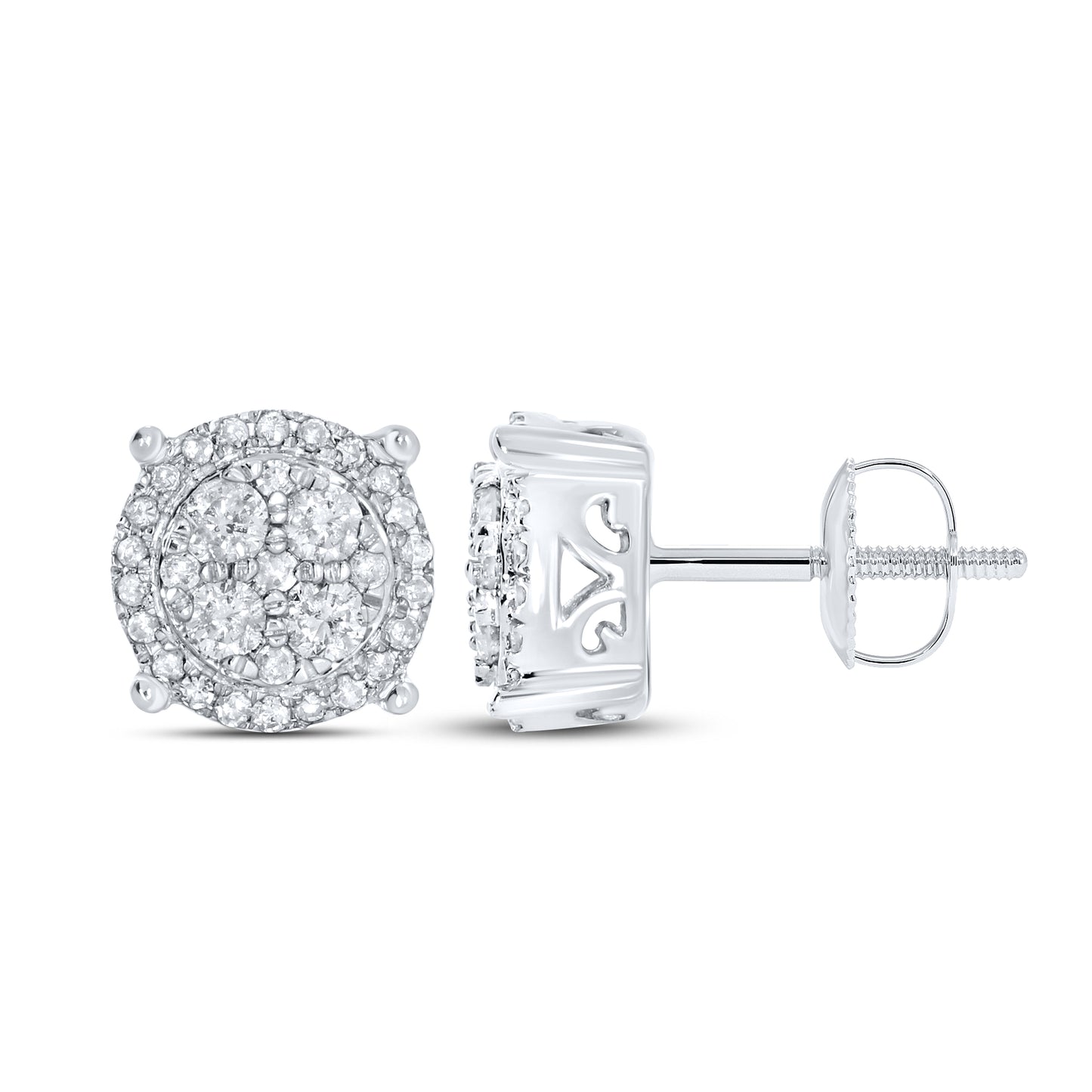 10kt white gold 0.43ctw Diamond Earrings