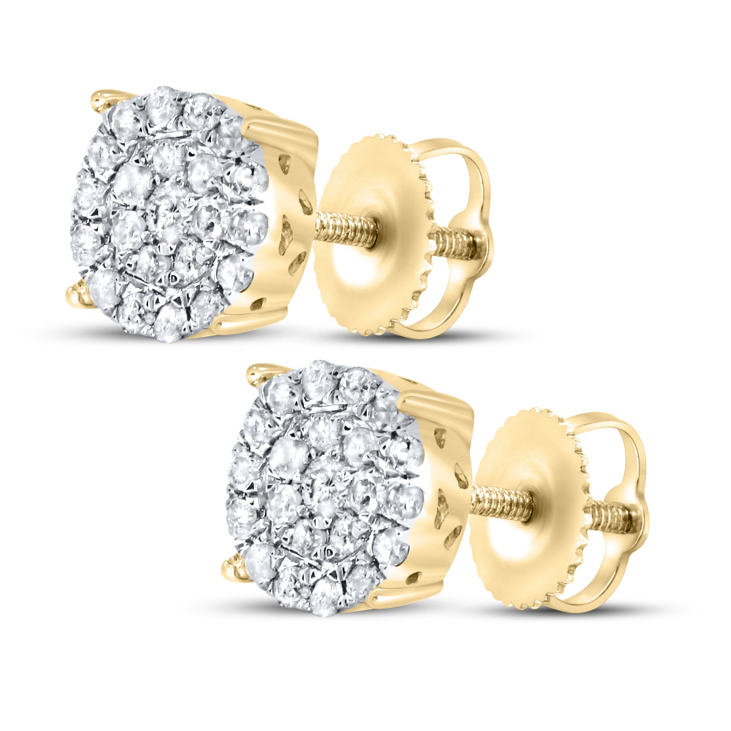 10kt Yellow Gold 0.22 CTW Natural Diamond Earrings