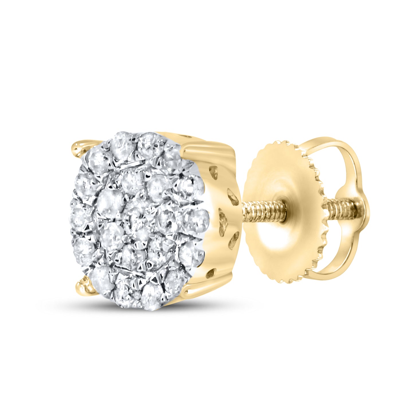 10kt Yellow Gold 0.22 CTW Natural Diamond Earrings