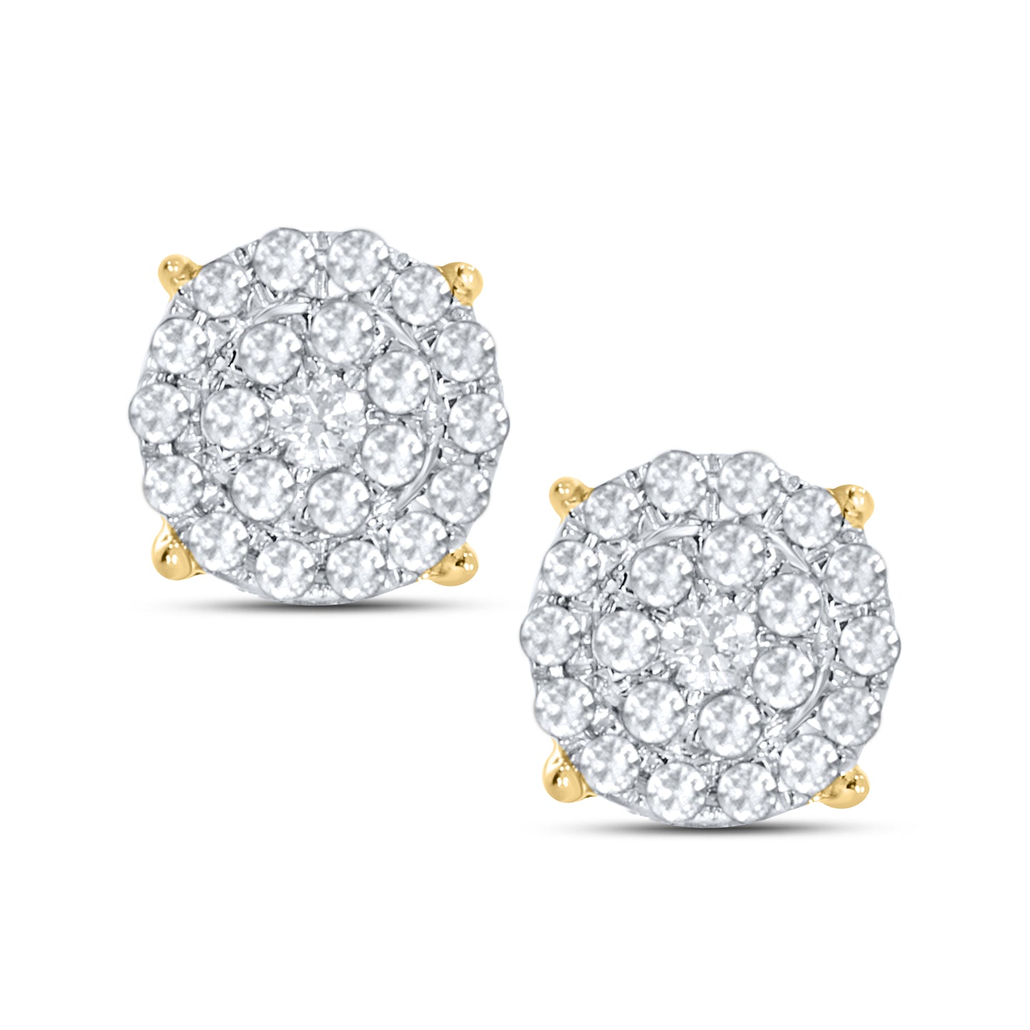 10kt Yellow Gold 0.22 CTW Natural Diamond Earrings