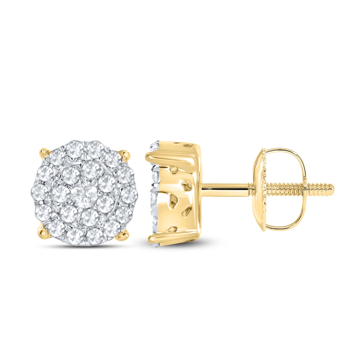 10kt Yellow Gold 0.22 CTW Natural Diamond Earrings