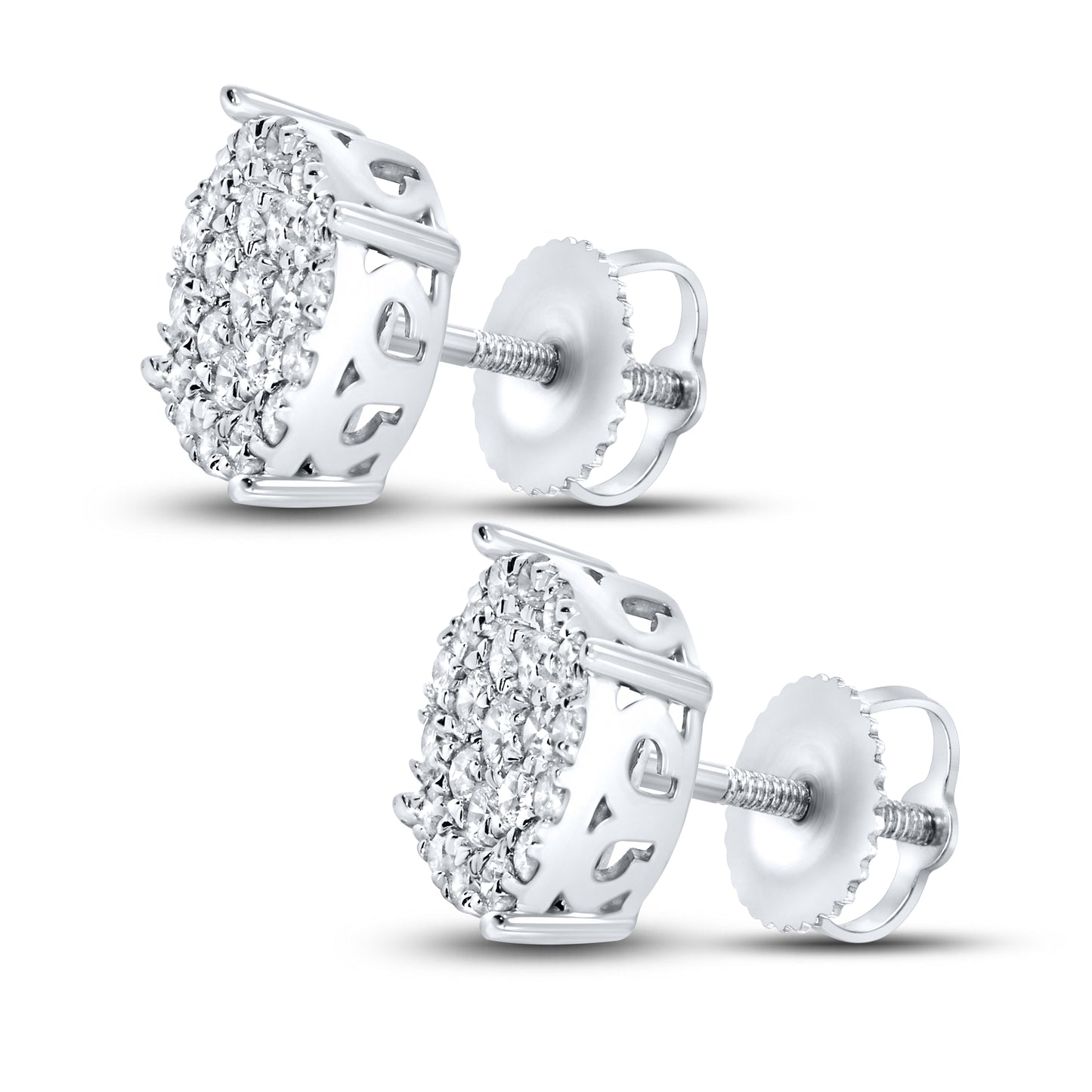 10kt white gold 0.74ctw Diamond Earrings