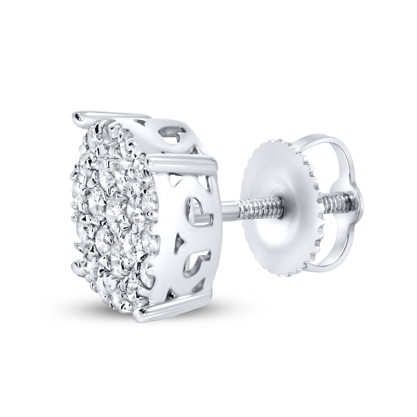 10kt white gold 0.74ctw Diamond Earrings