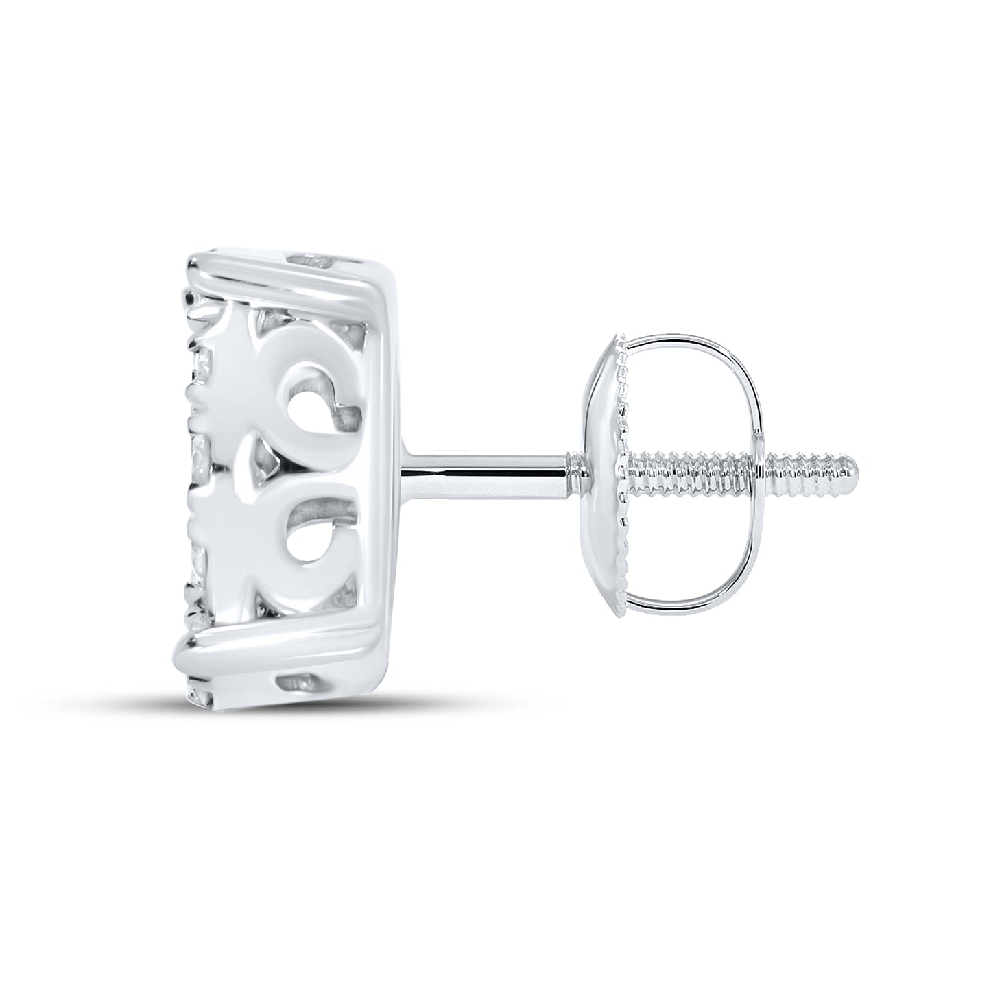 10kt white gold 0.74ctw Diamond Earrings