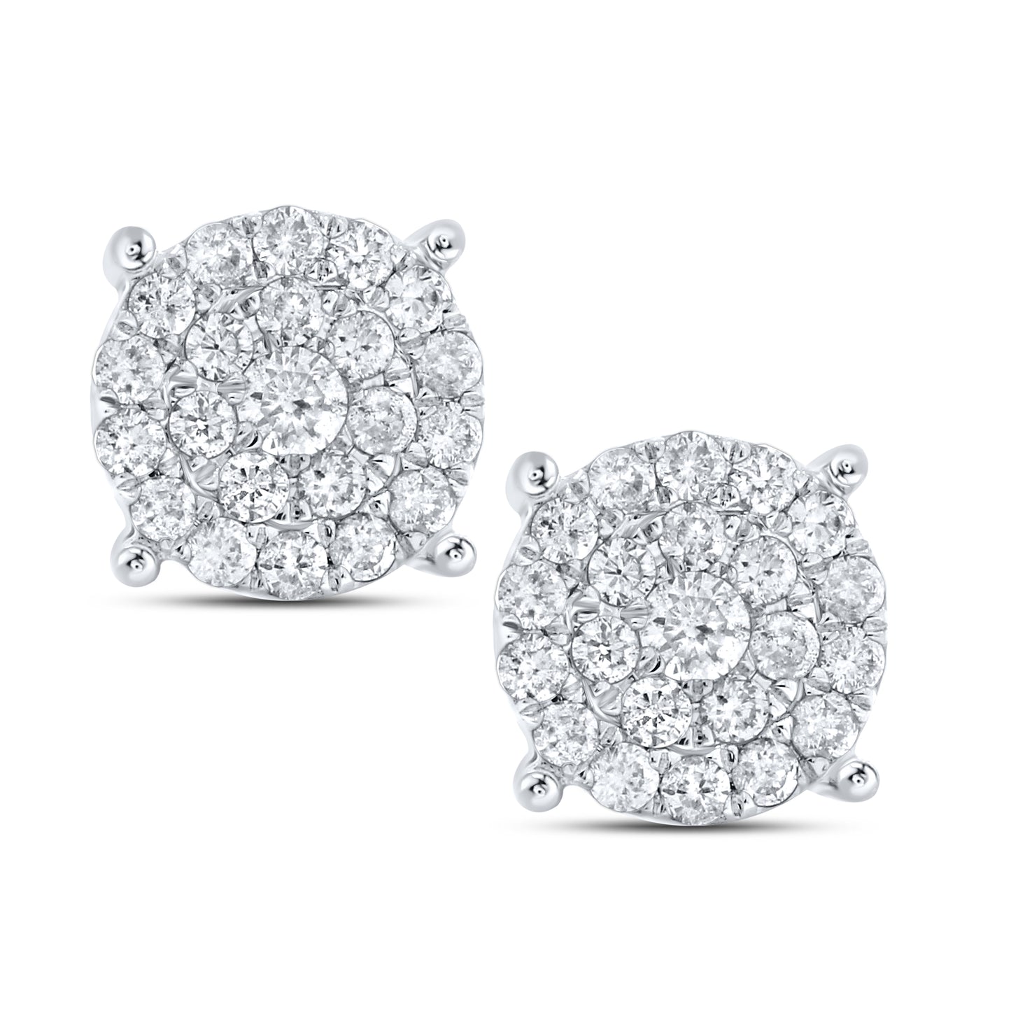 10kt white gold 0.74ctw Diamond Earrings