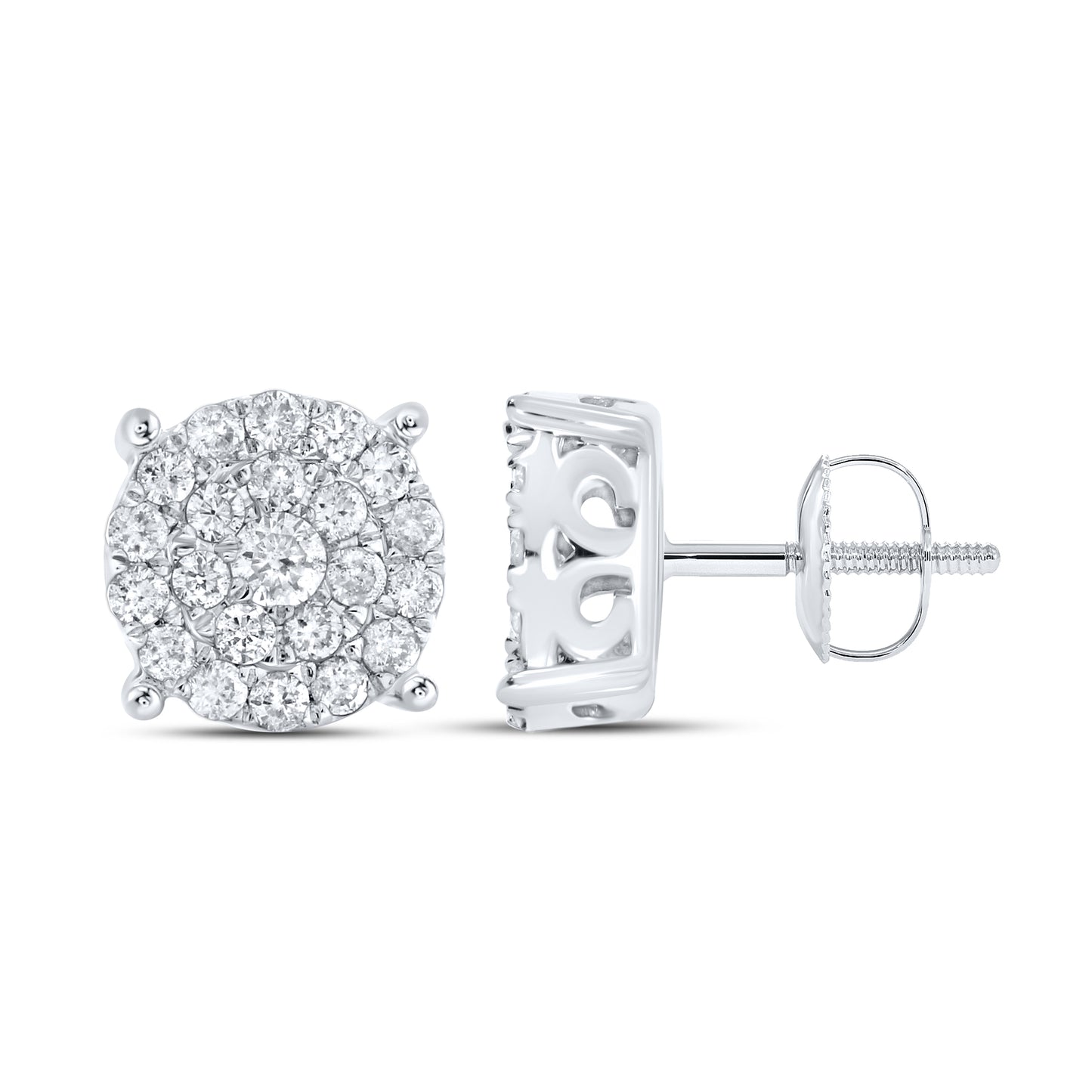 10kt white gold 0.74ctw Diamond Earrings