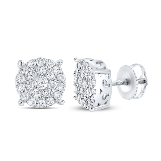 10kt white gold 0.74ctw Diamond Earrings