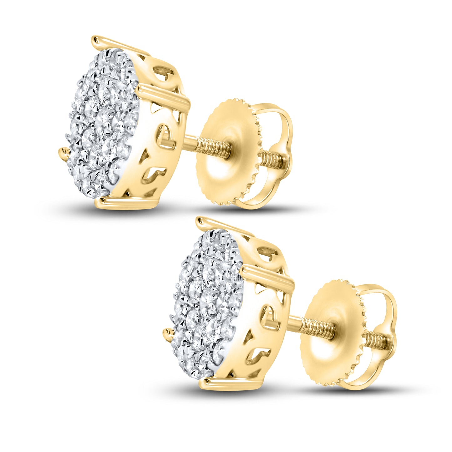 10kt Yellow Gold 0.74 CTW Natural Diamond Earrings