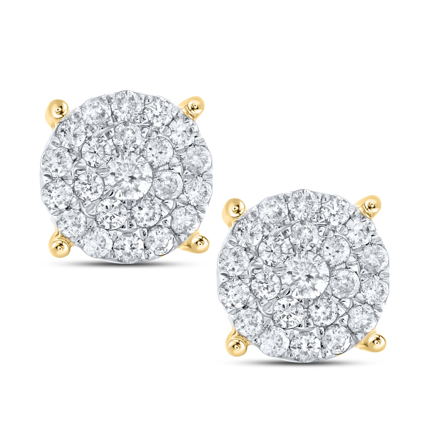 10kt Yellow Gold 0.74 CTW Natural Diamond Earrings